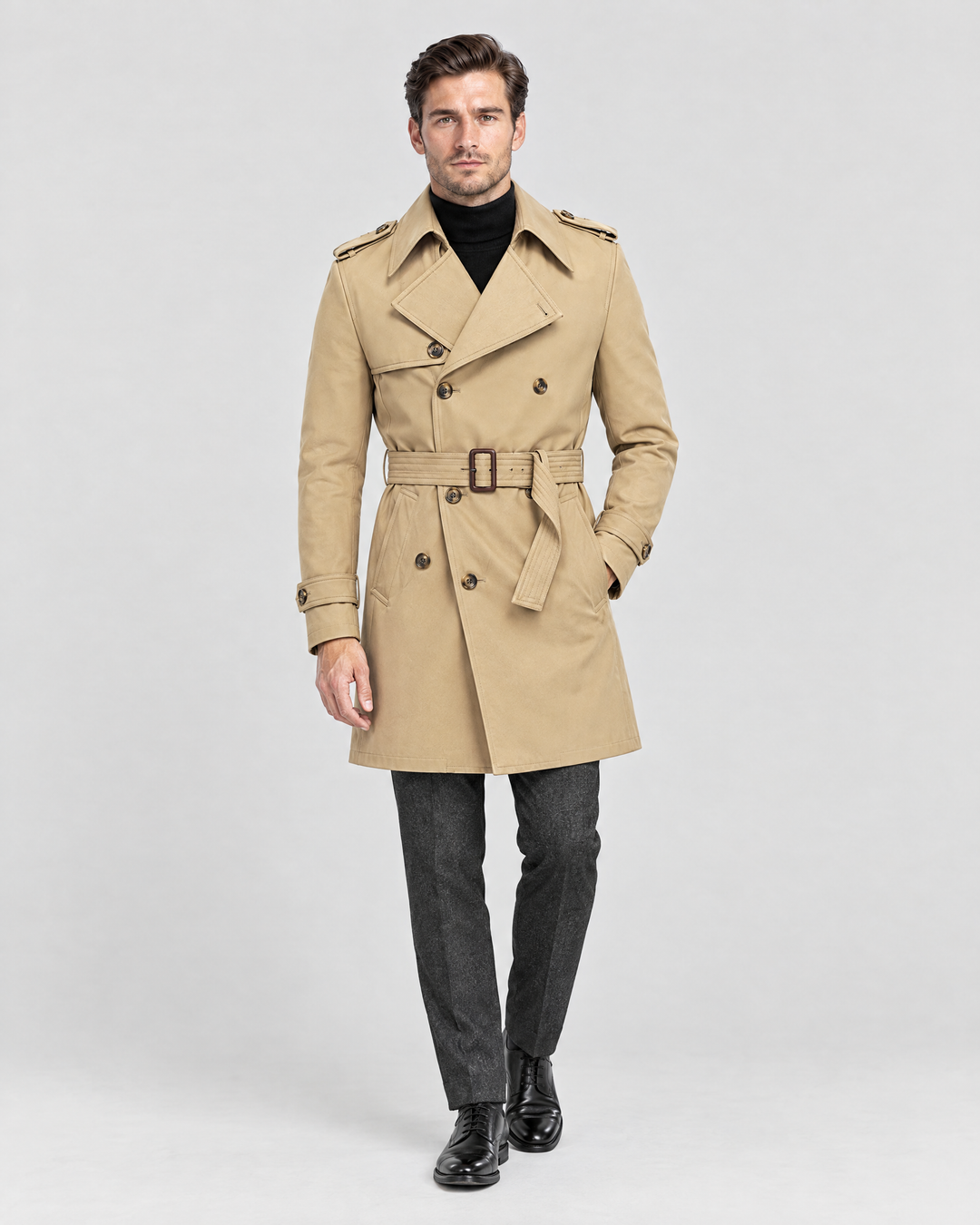 Embankment trench coat in Stone, studio
