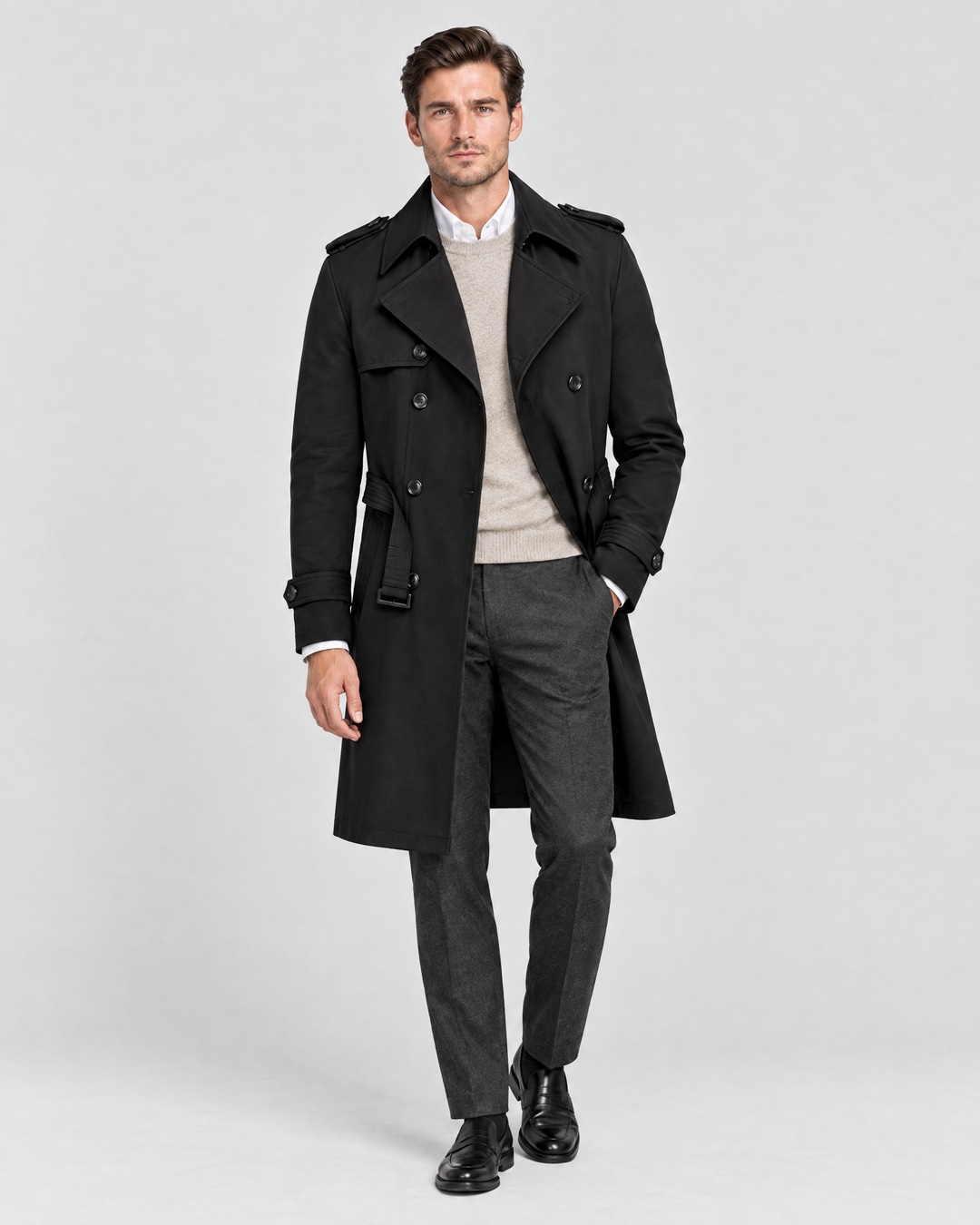Embankment trench coat in Black