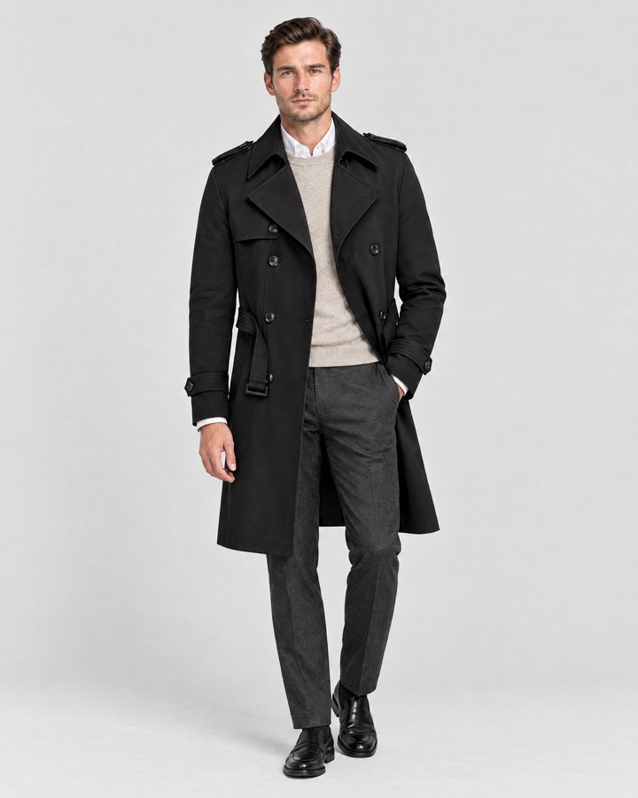 Embankment trench coat in Black