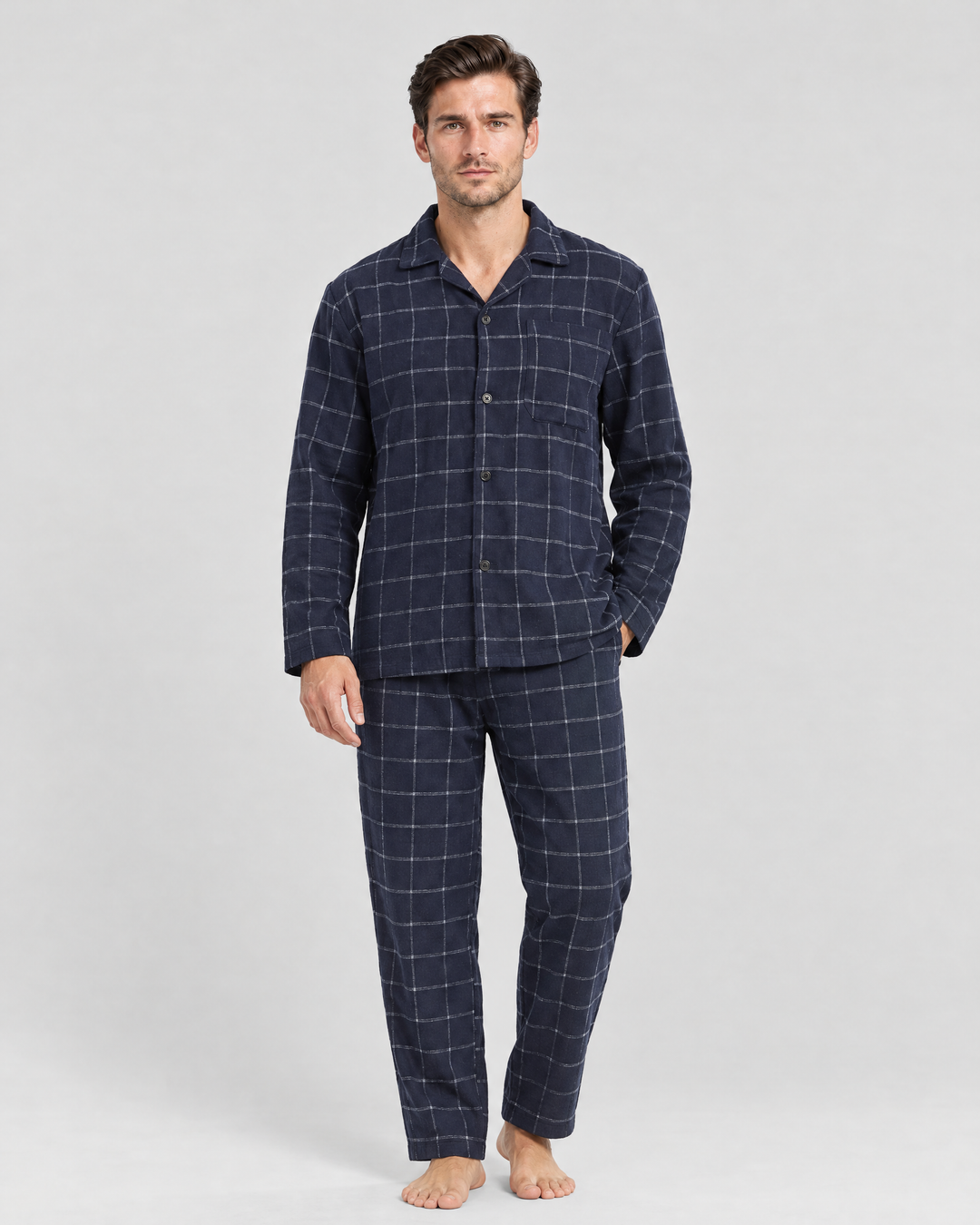 Richmond pyjama set, Navy Check