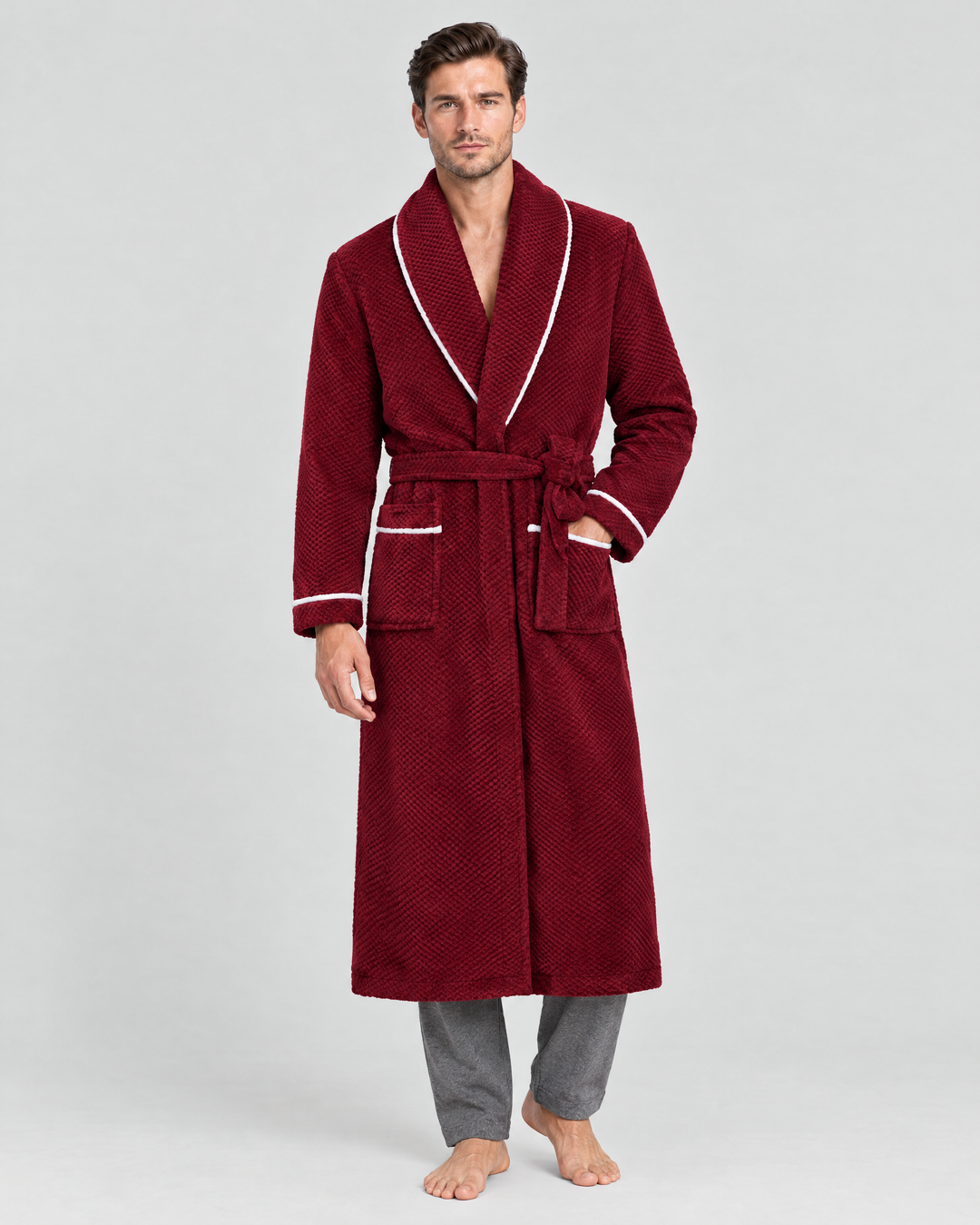 Chelsea dressing gown in Burgundy