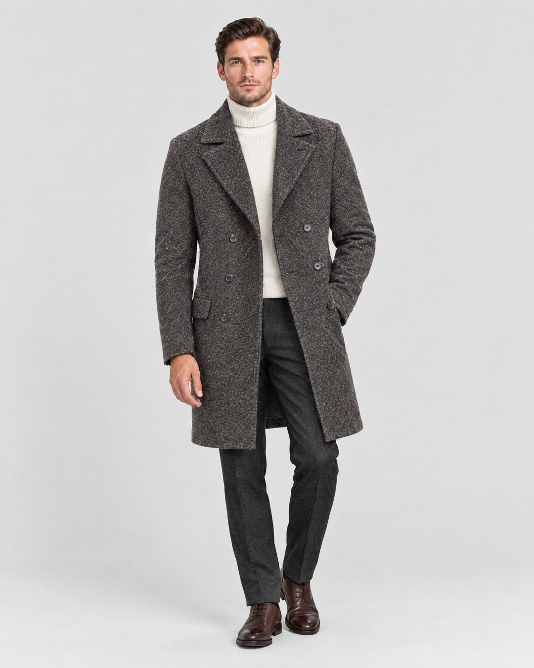 Marlow peacoat in Grey Brown