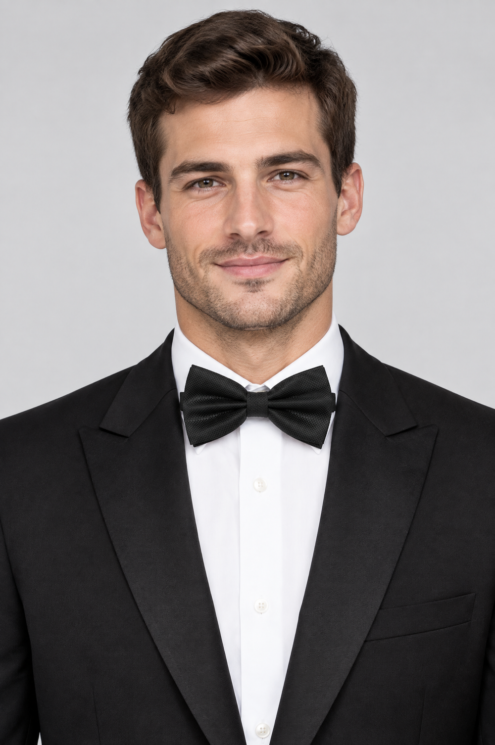 Men's Pre-Tied Bow Tie in Black – The Albert by WARDLEY