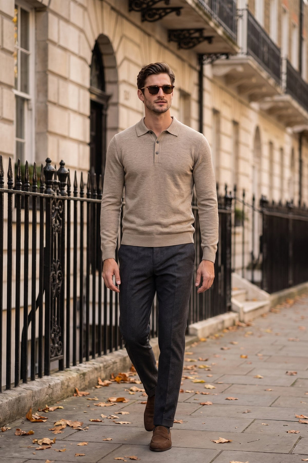 The Aldwych Knitted Polo styled in London