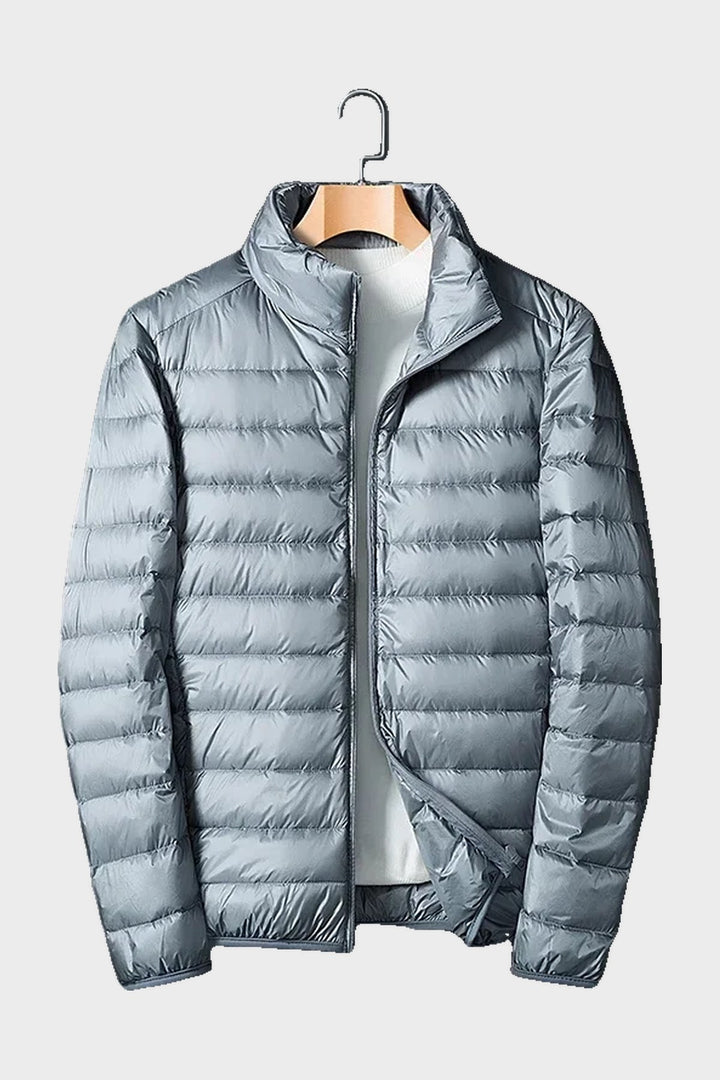 The Arlington Down Jacket in Stone Grey