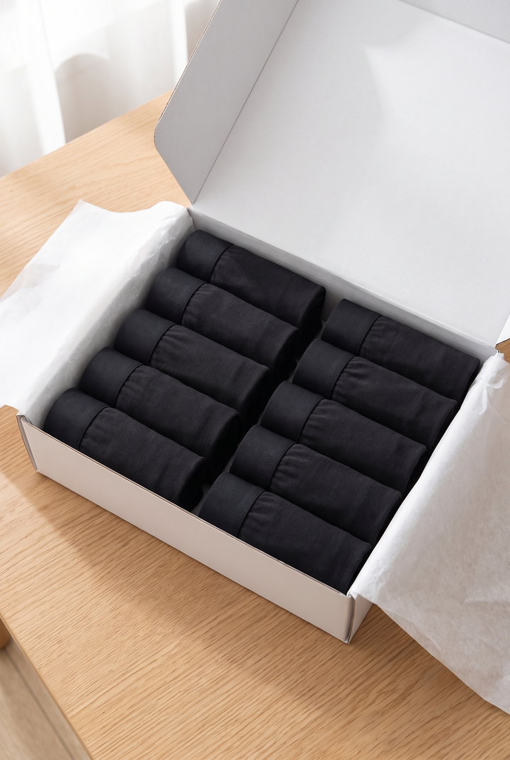 The Bamboo Long-Leg Boxer Briefs 10-pack in black