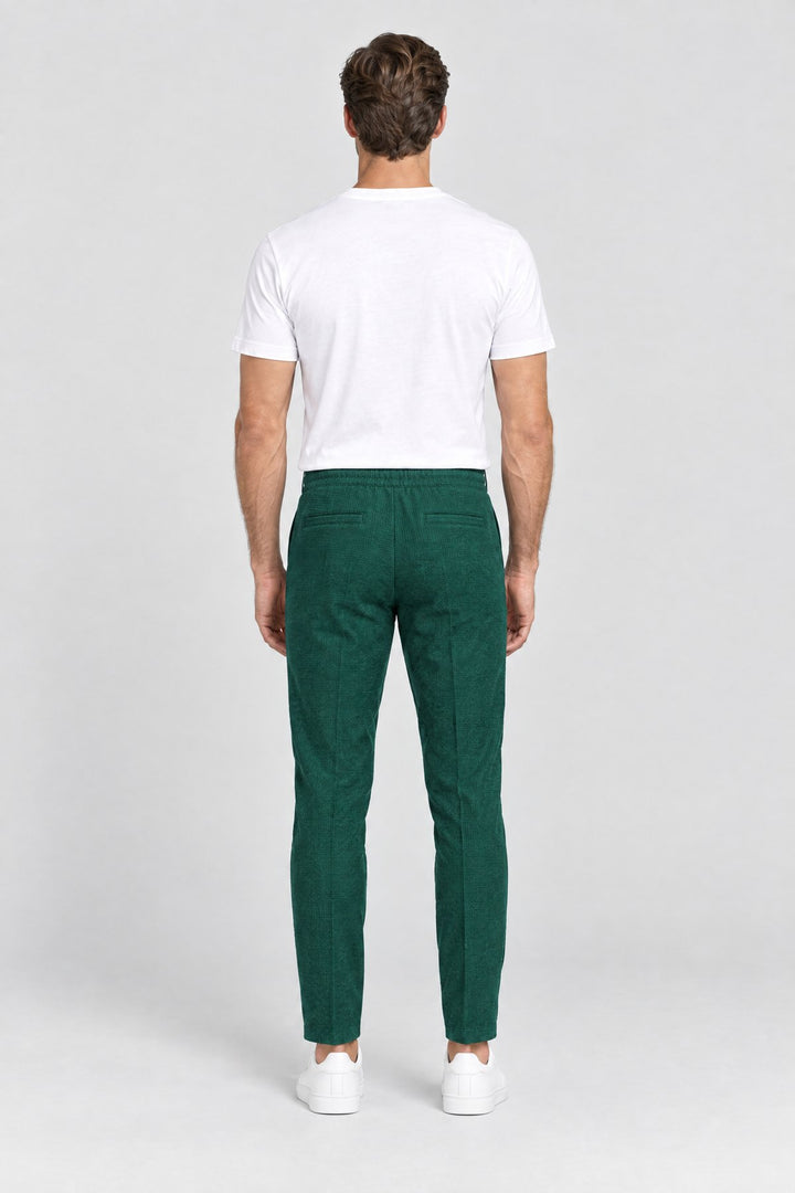 The Battersea Waffle Jogger in Forest, back view