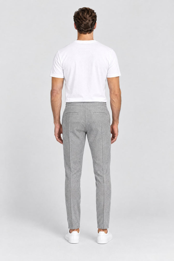 The Battersea Waffle Jogger in Grey Marl, back view