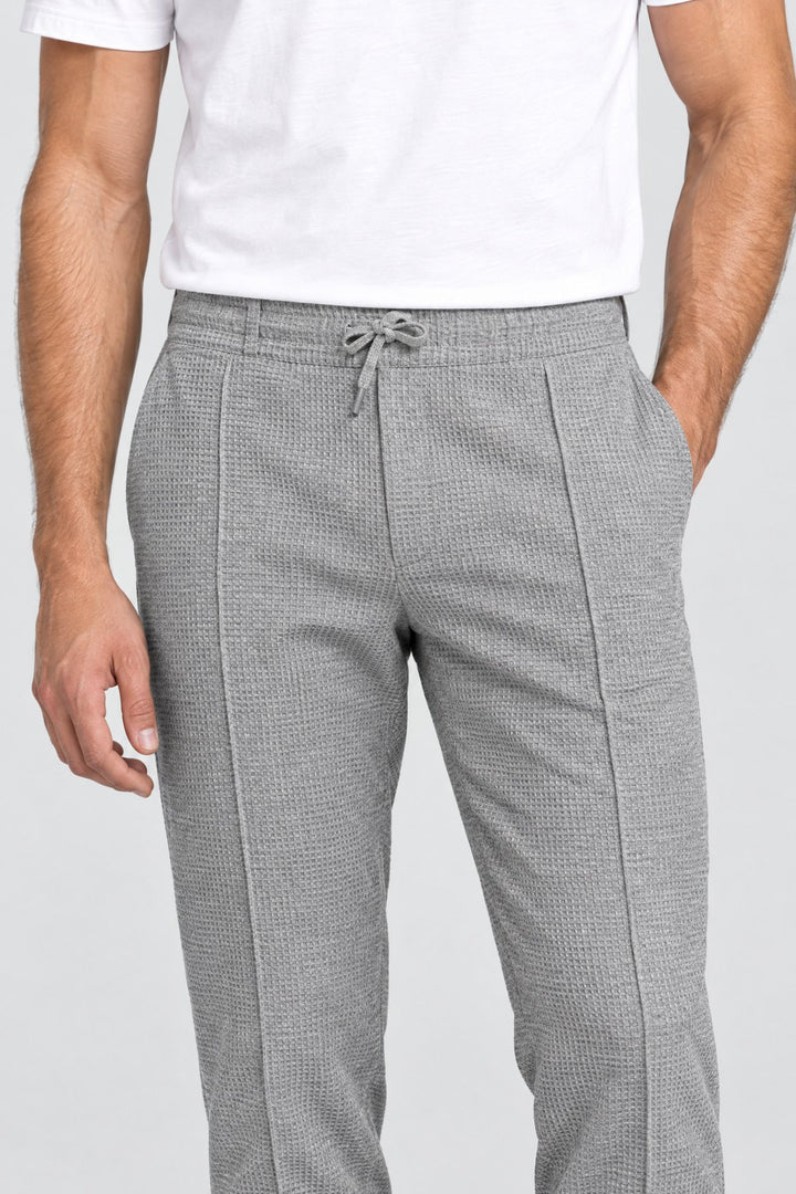 The Battersea Waffle Jogger in Grey Marl, detail