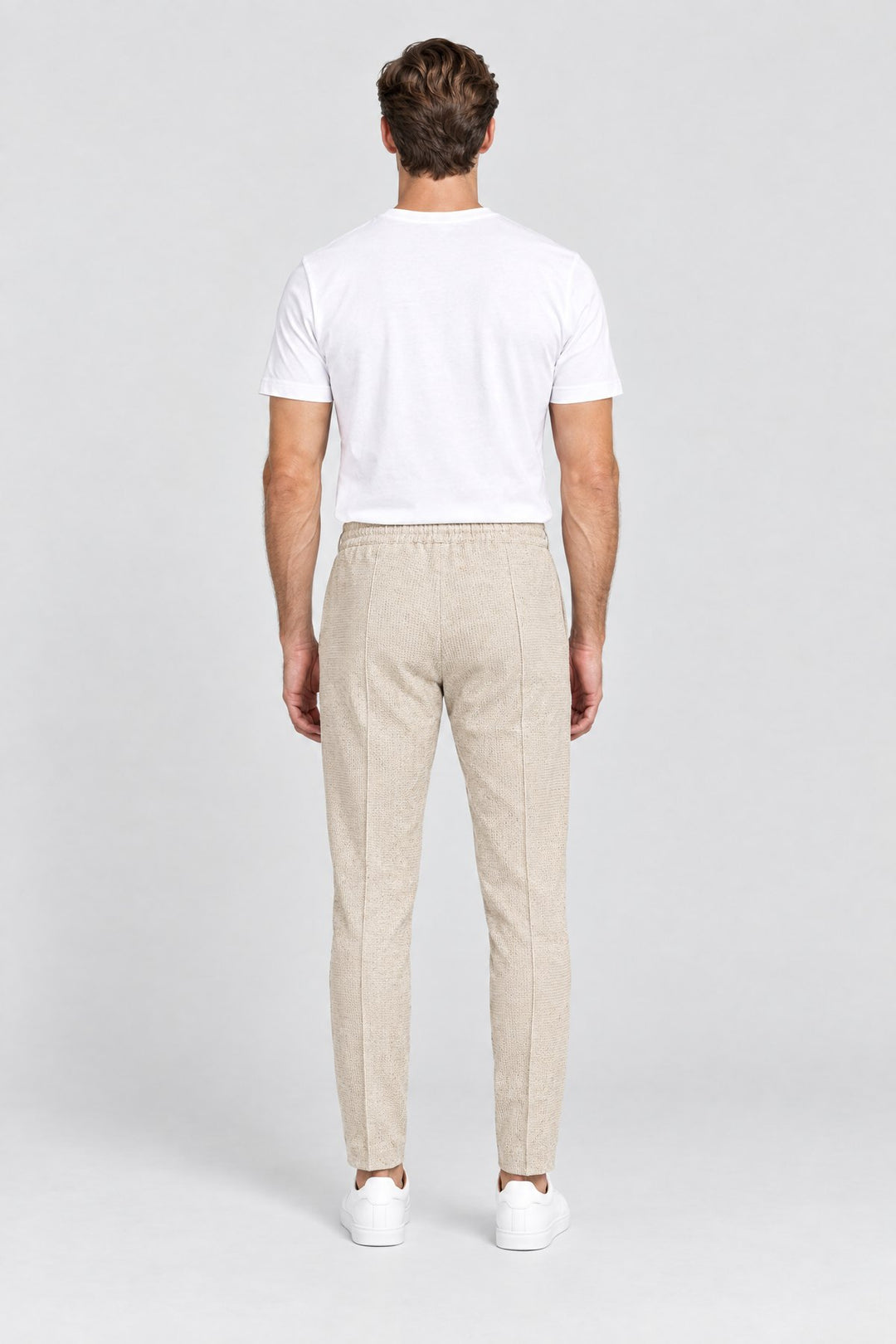 The Battersea Waffle Jogger in Stone, back view