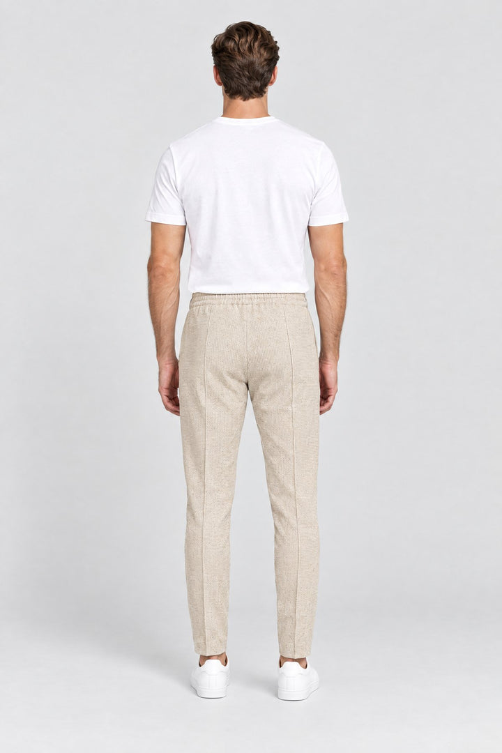 The Battersea Waffle Jogger in Stone, back view