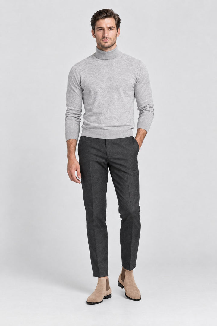 The Bond Street Chelsea Boot in Sand, on model