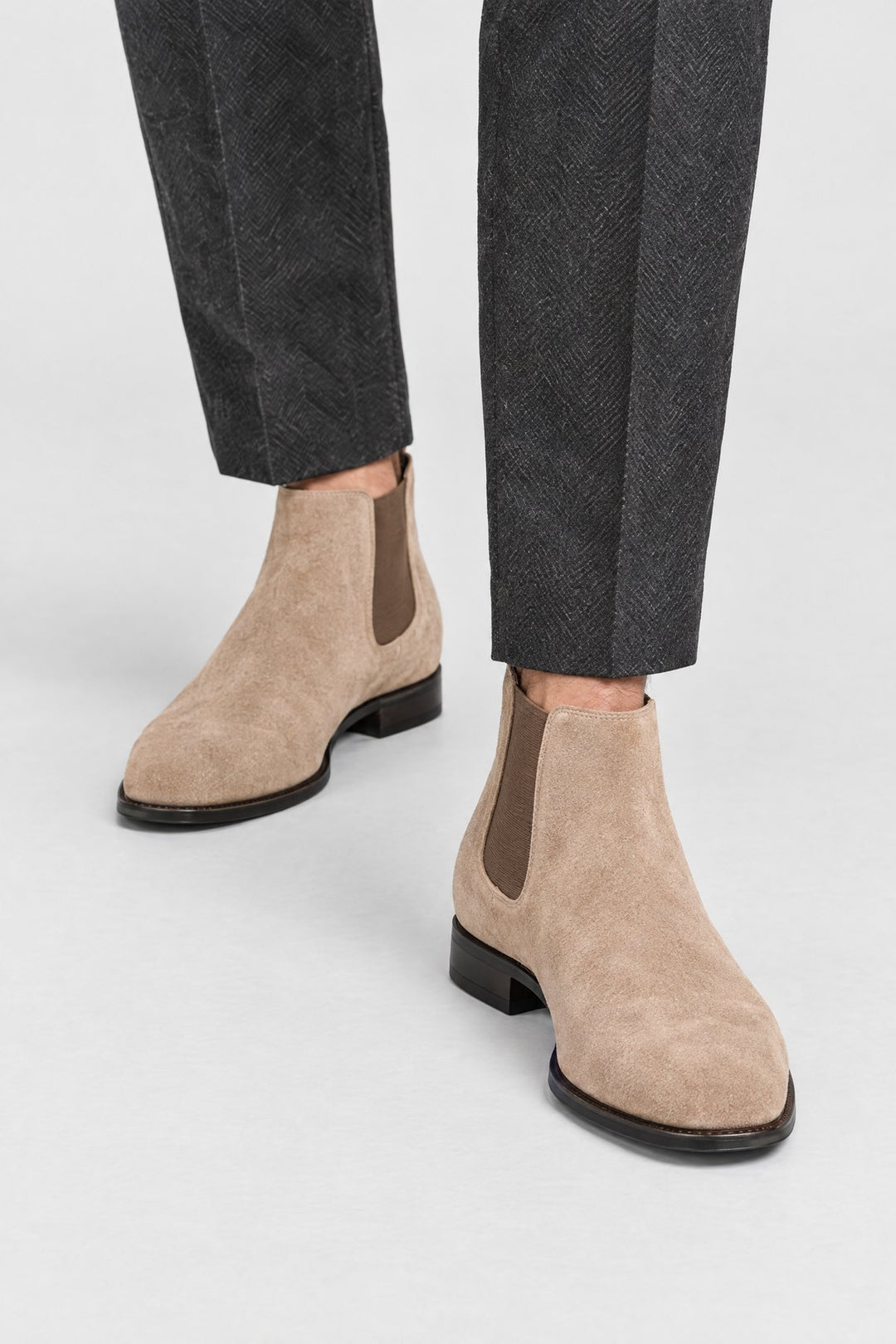 The Bond Street Chelsea Boot in Sand, close-up