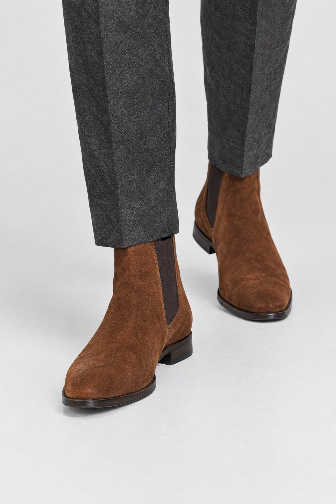 The Bond Street Chelsea Boot in Tobacco, close-up