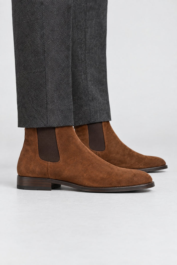 The Bond Street Chelsea Boot in Tobacco, side view