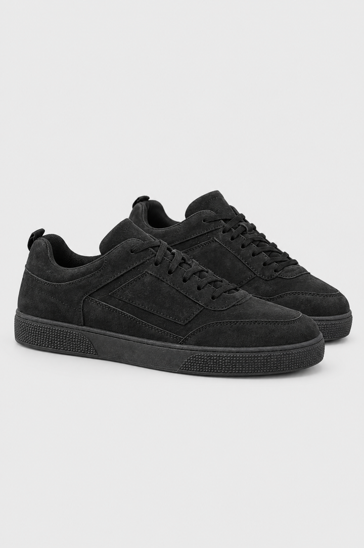 The Carnaby Trainer in Black, product shot