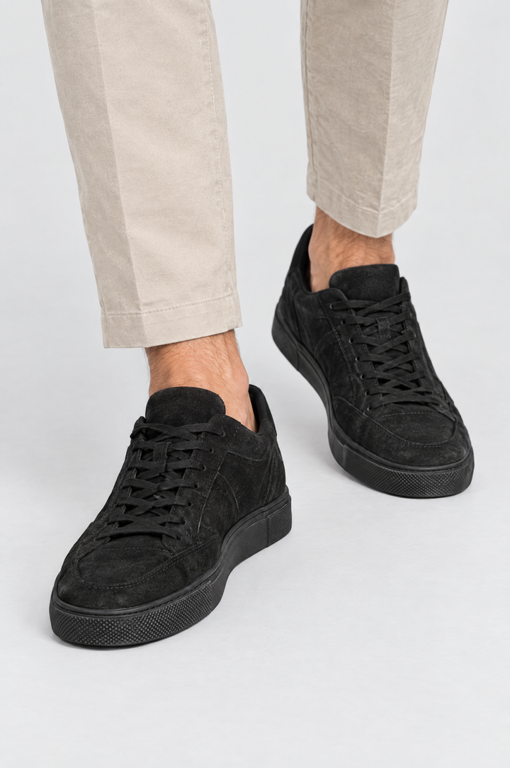 The Carnaby Trainer in Black, on foot, pair