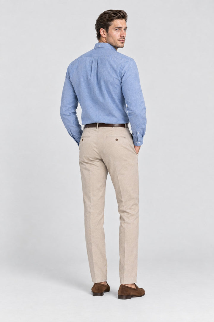 The Chelsea Oxford Shirt in Chambray, back view