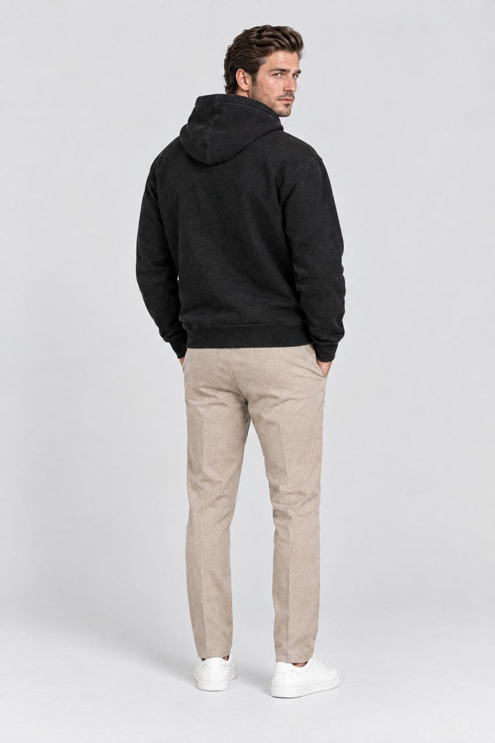 The Clerkenwell Hoodie in Black, back view