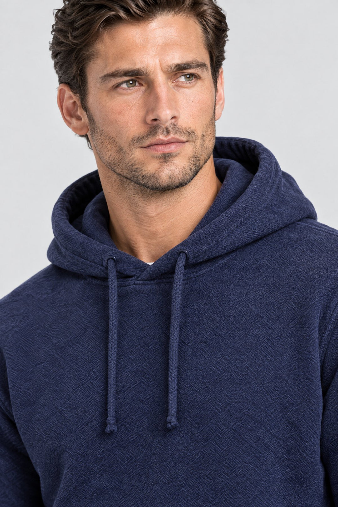 The Clerkenwell Hoodie in Navy, detail