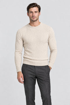 THE COTSWOLD CABLE CREWNECK