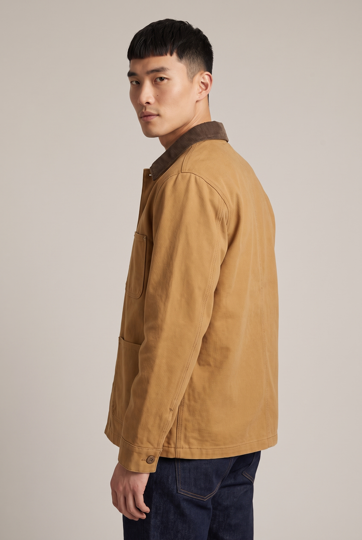 Back view of The Deptford canvas chore jacket
