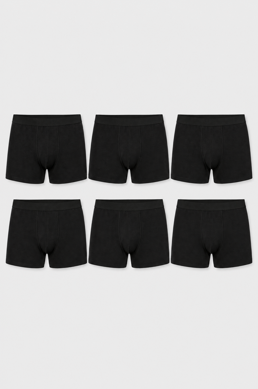 The Essential Boxer 6-Pack in Black, product shot