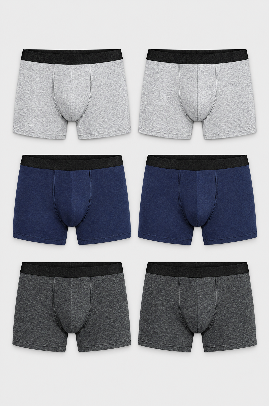 The Essential Boxer 6-Pack in Grey Mix, product shot