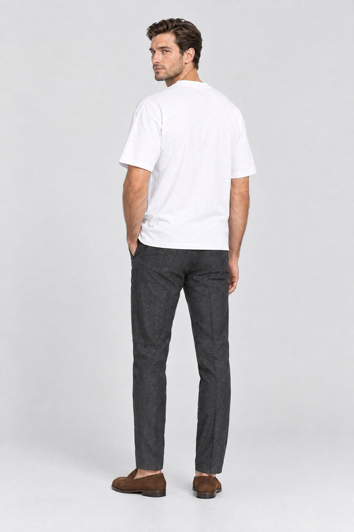 The Essential Heavyweight Tee in White, back view