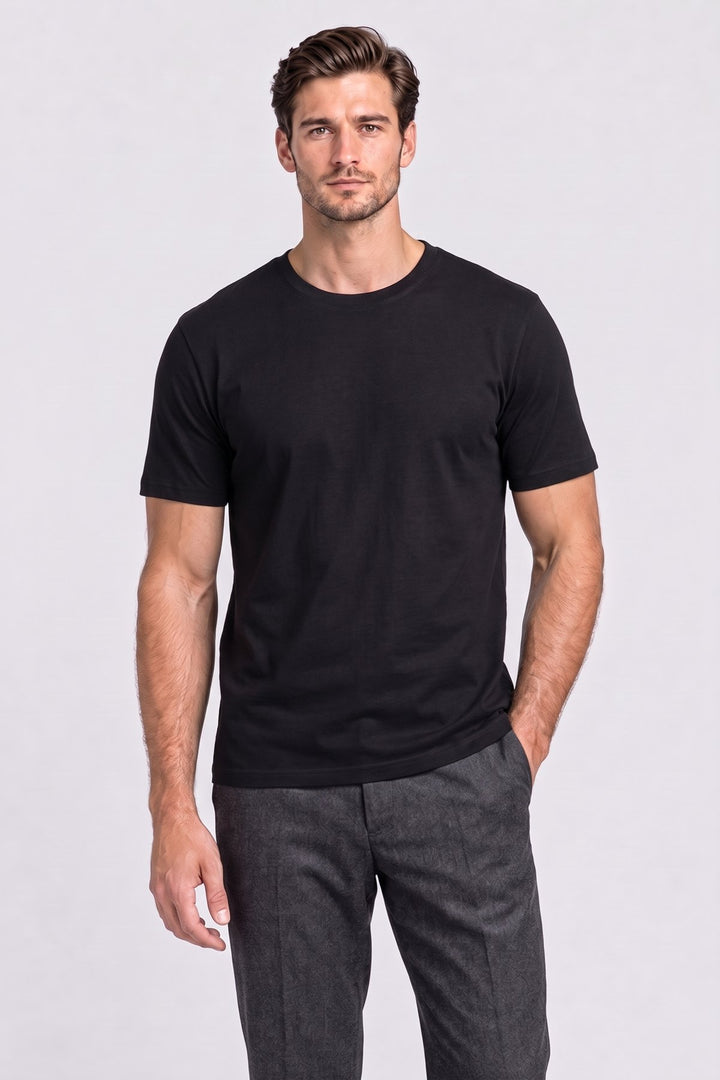 The Everyday Cotton Tee in Black – men&