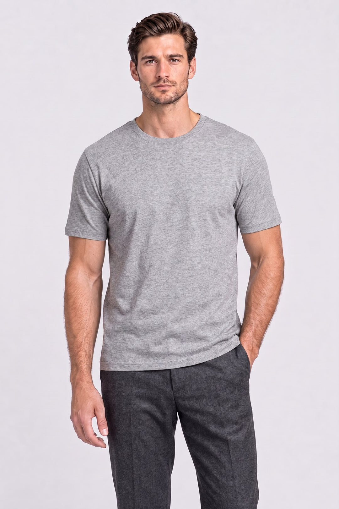 The Everyday Cotton Tee in Grey – men&