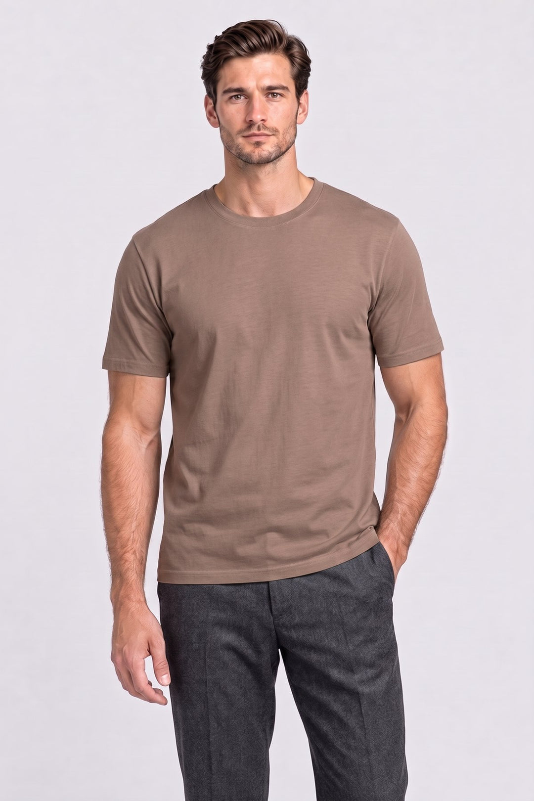 The Everyday Cotton Tee in Mocha – men&