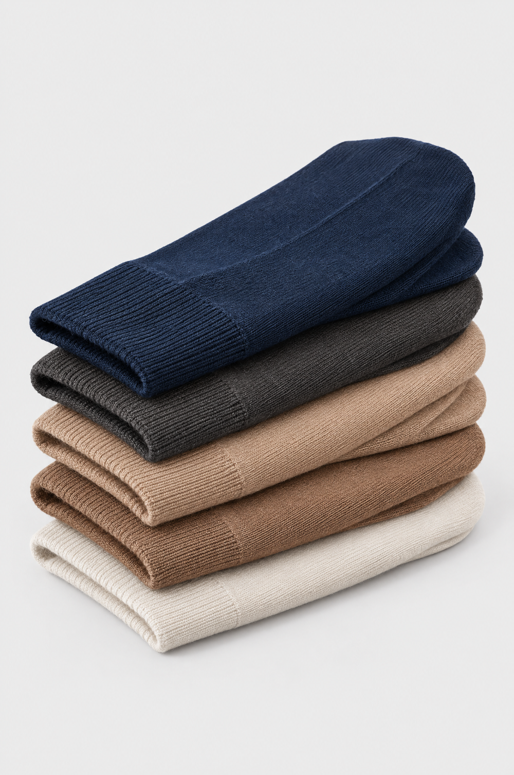 The Everyday Crew Socks 5-Pack in Classic Mix, close-up detail