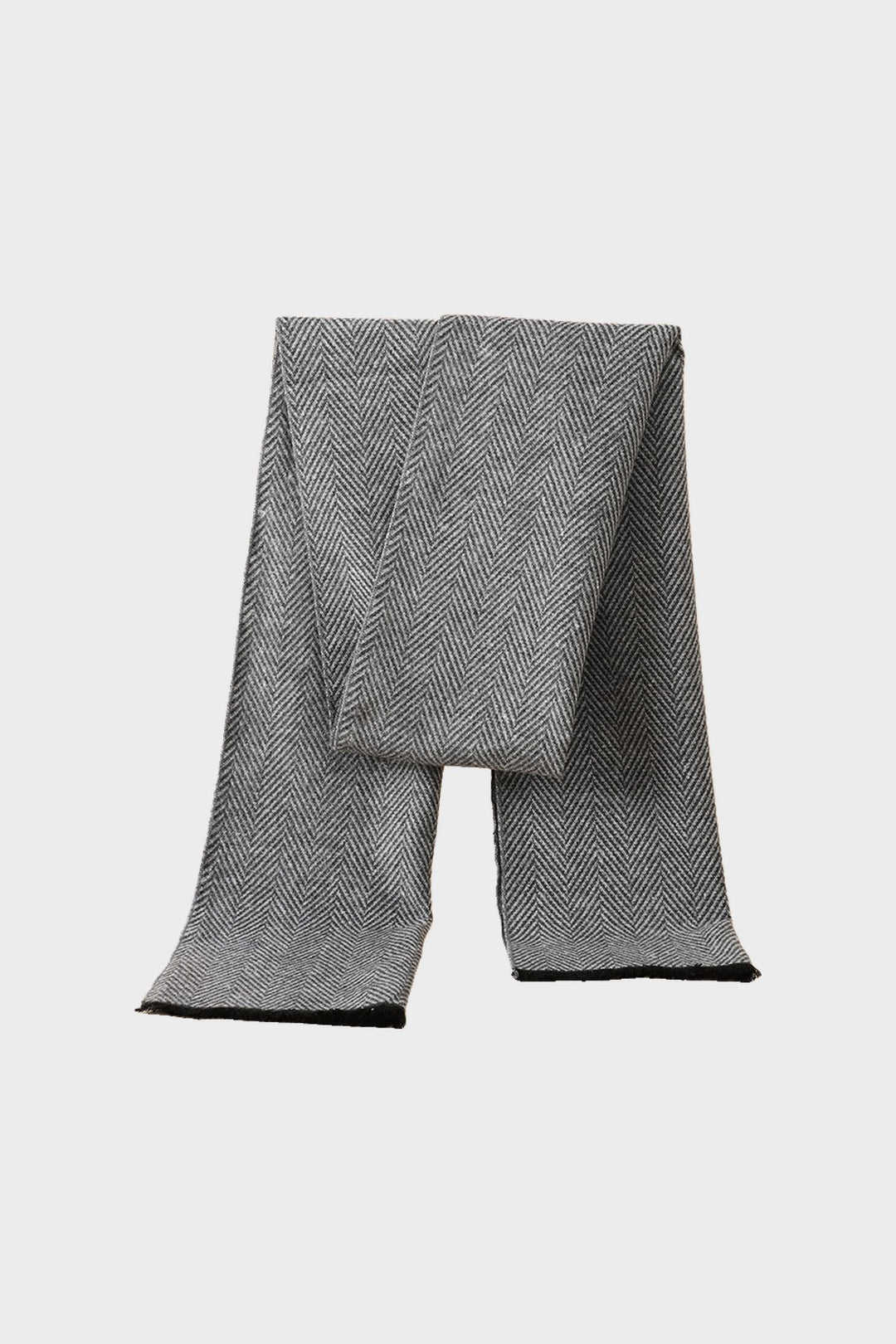 The Herringbone Scarf in Light Grey