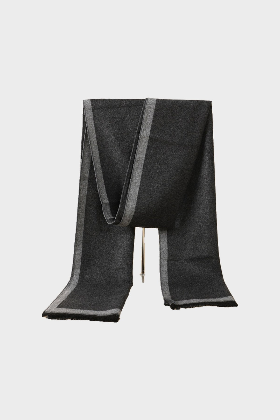 The Herringbone Scarf in Charcoal