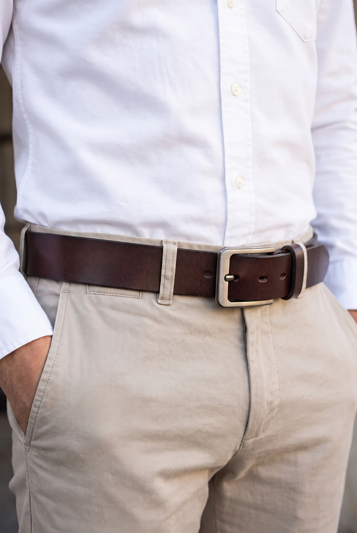 The Jermyn Leather Belt styled in London