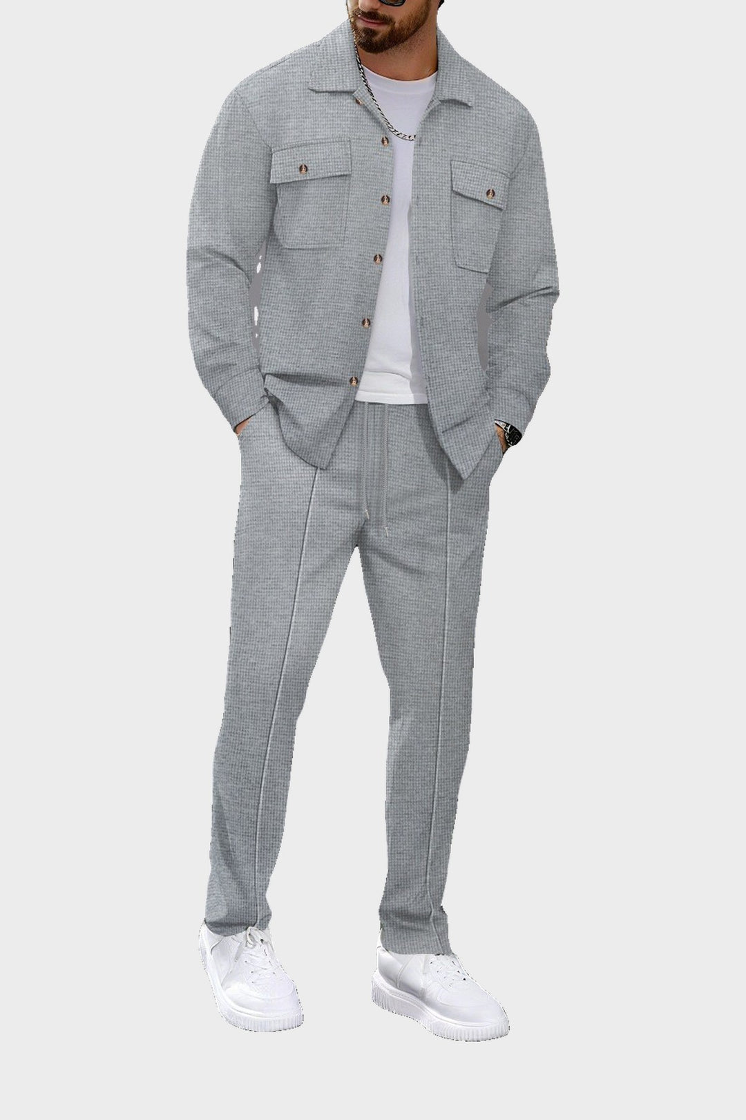 The Marlow Waffle Set in Grey