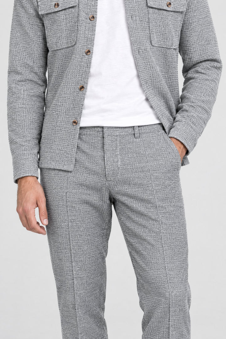 The Marlow Waffle Set in Grey, detail