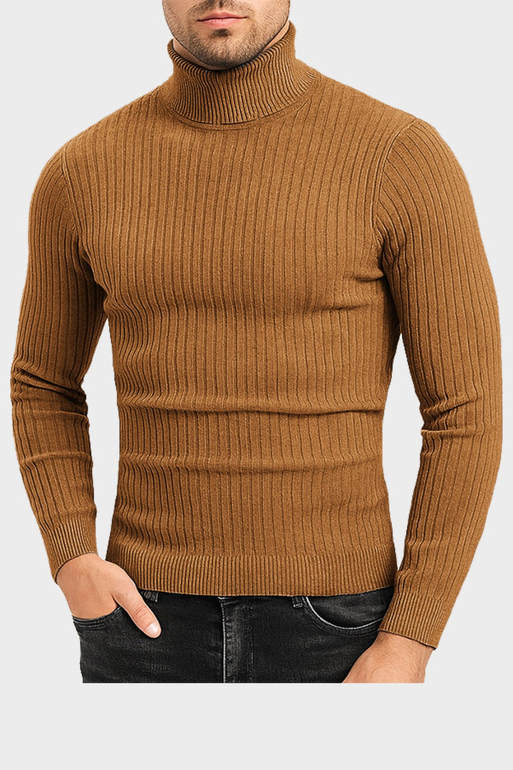 The Marylebone Roll Neck in Tobacco
