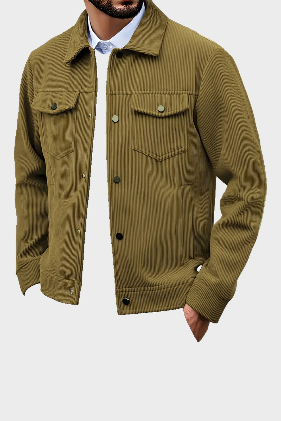 The Notting Hill Cord Jacket in Olive