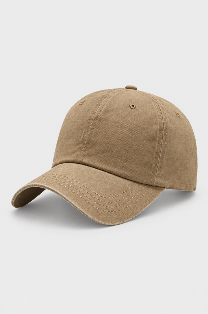The Piccadilly Washed Cap in Sand, product shot