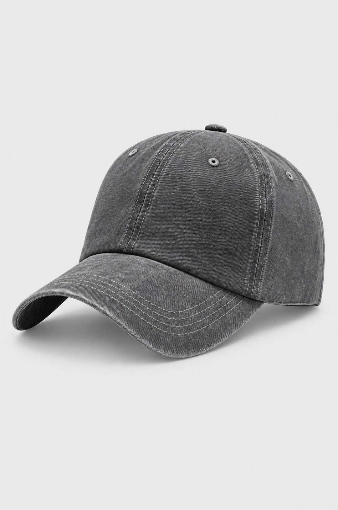The Piccadilly Washed Cap in Washed Grey, product shot