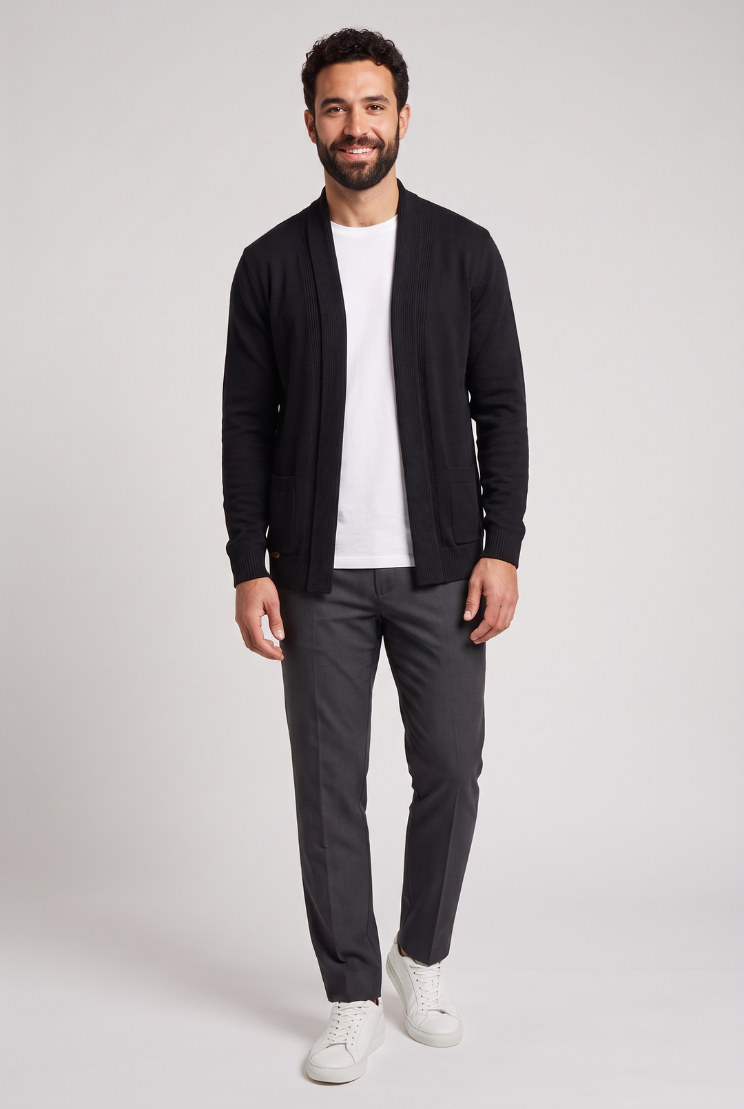The Primrose Shawl Cardigan in Black – menswear by WARDLEY London