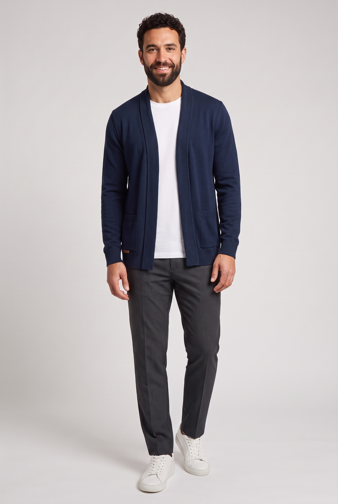 The Primrose Shawl Cardigan in Navy – menswear by WARDLEY London