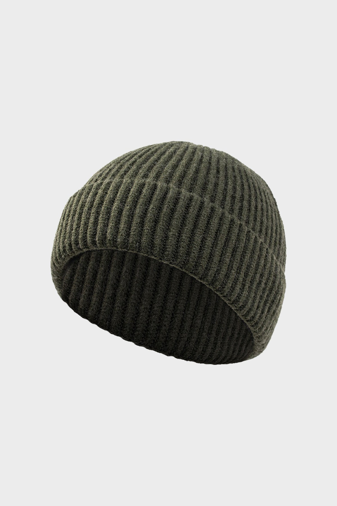 The Ribbed Beanie in Olive