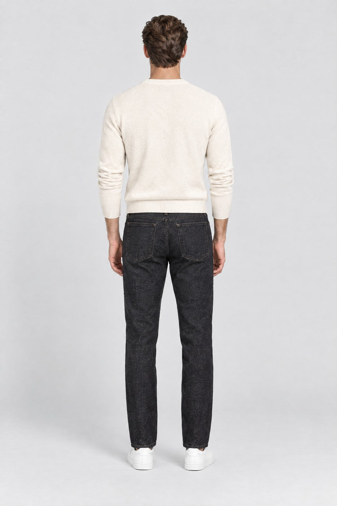 The Shoreditch Straight Jean in Black, back view