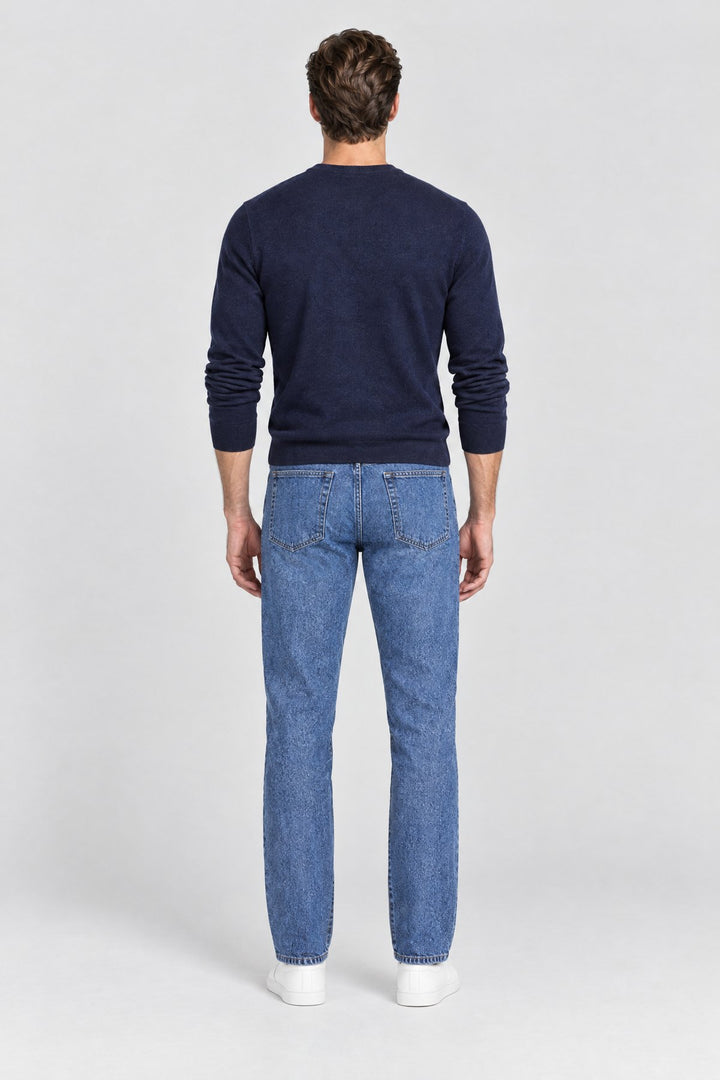 The Shoreditch Straight Jean in Light Wash, back view