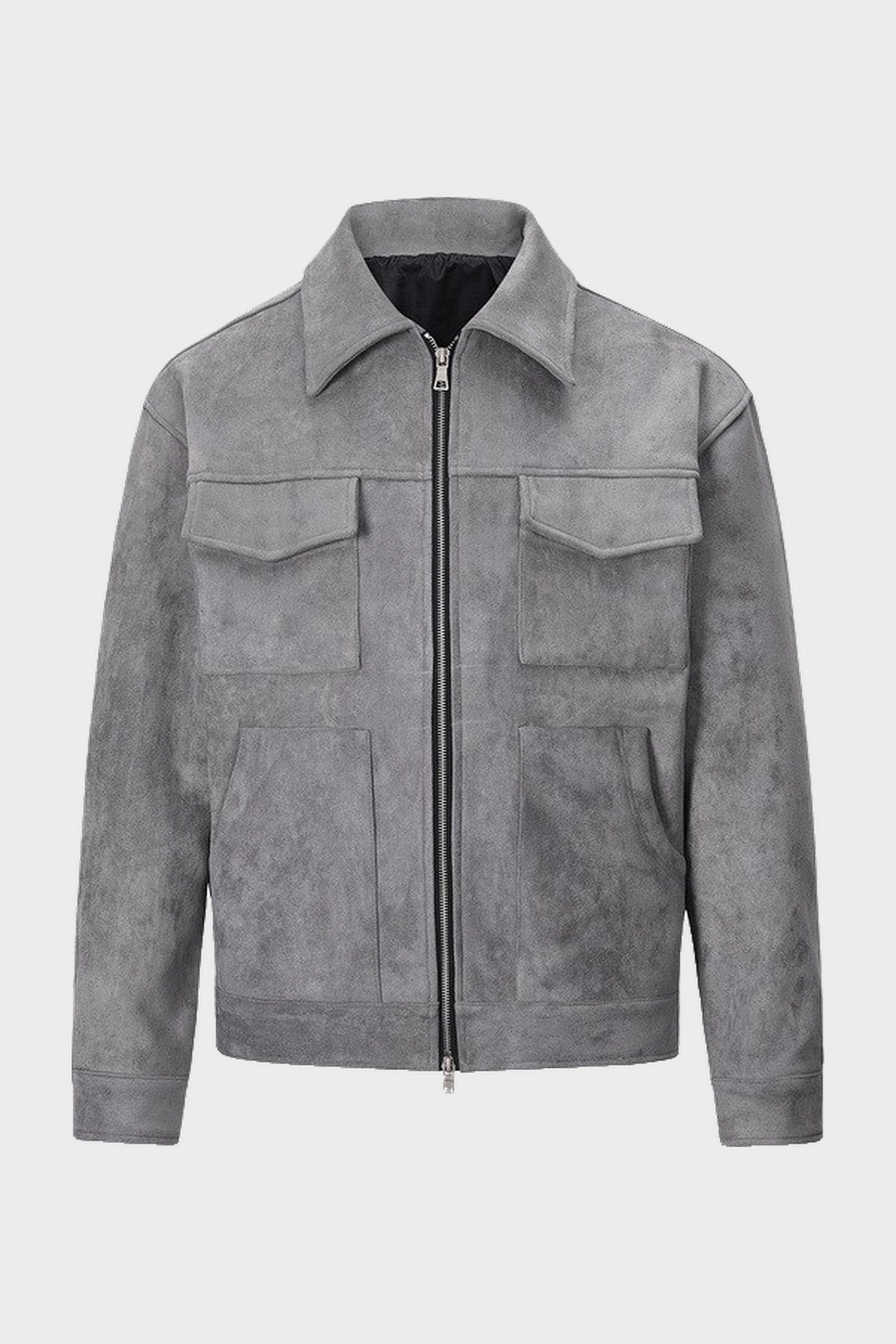 The Soho Suede Jacket in Grey