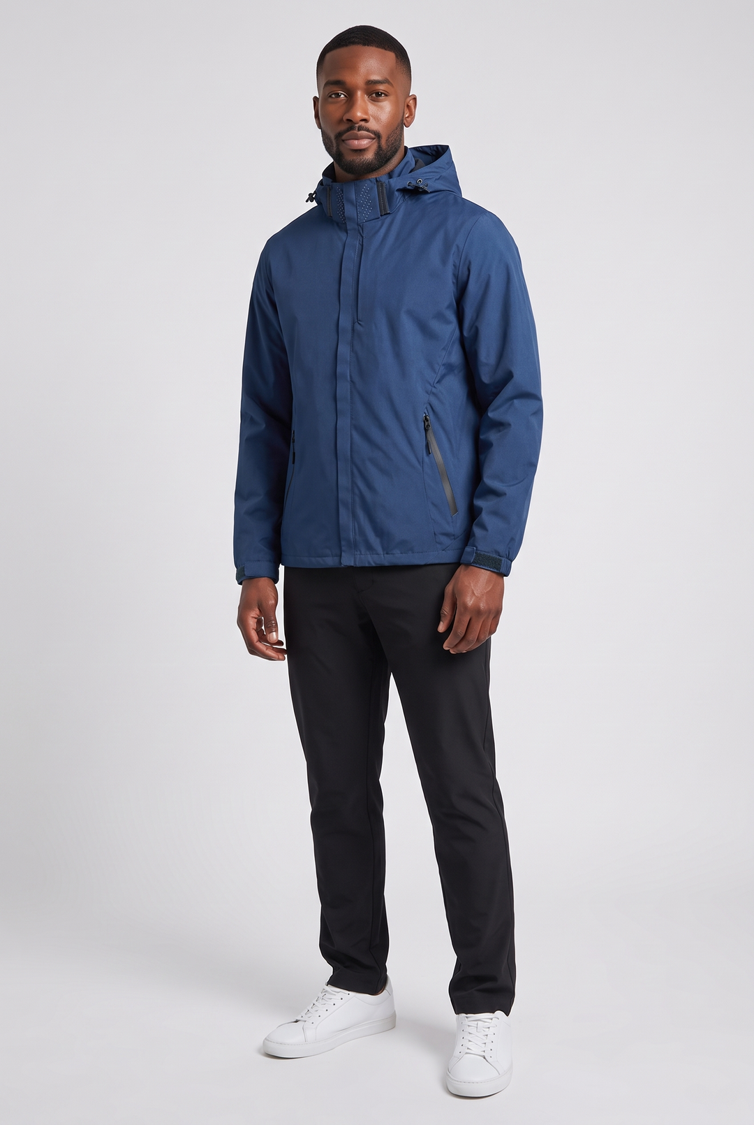 The Thames Lightweight Rain Jacket in Blue – menswear by WARDLEY London