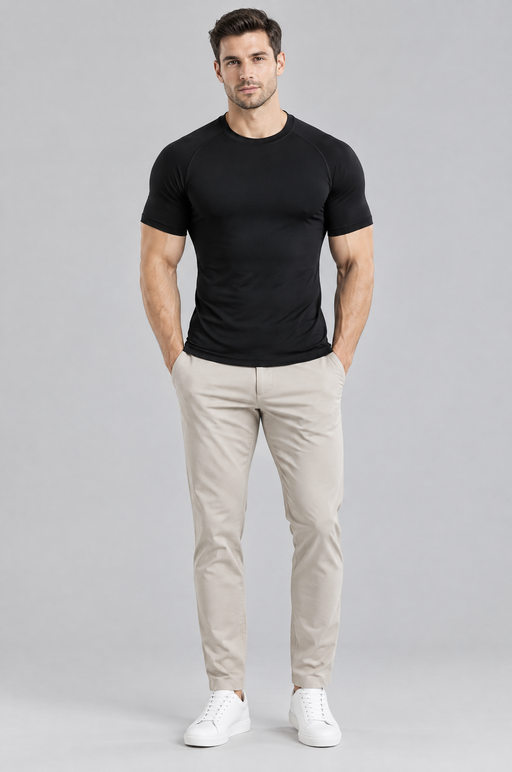 Men's Compression Training T-Shirt in Black – The Wick by WARDLEY